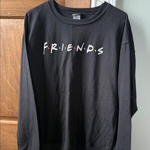 Black FRIENDS Womens Sweatshirt